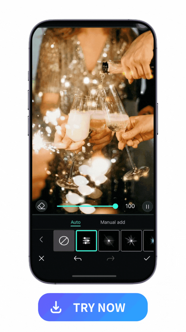 WhatsApp status with overlay effects made with PhotoDirector